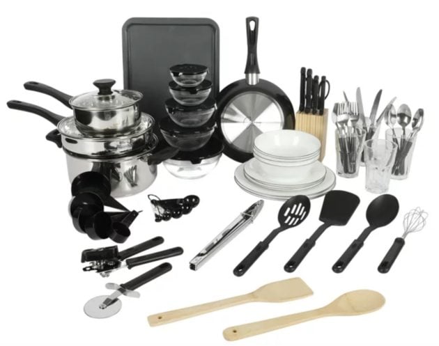 Gibson Home 71-Piece Stainless Steel Silver Cookware Combo Set