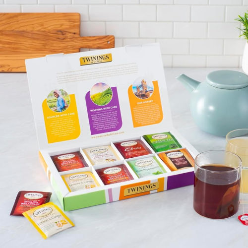 Twinings Tea Classics Collection, Variety Gift Box Sampler, 48-Count $10 (Reg. $14.76) – $0.21/Tea Bag, 8 Flavors