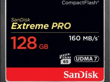 SanDisk Extreme PRO 128GB CompactFlash (CF) Memory Card for $90 + free shipping