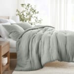 WAFFLE TEXTURED DOWN-ALTERNATIVE COMFORTER SET