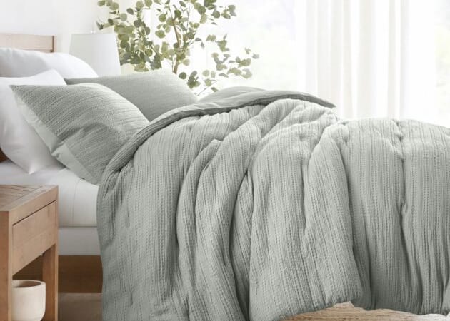 Linens & Hutch Waffle Textured Down-Alternative Comforter Sets as low as $44.20 shipped!