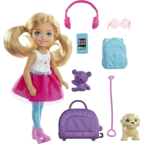Barbie Chelsea Doll Travel Set with Puppy and 7 Accessories $4 (Reg. $11)