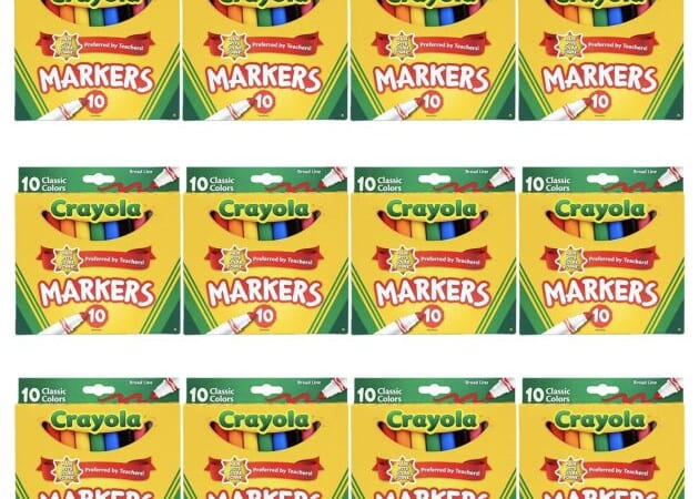 Crayola Broad Line Markers Bulk, 12 Pack only $12!