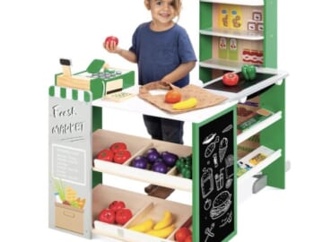 Best Choice Products Pretend Play Grocery Store Wooden Supermarket Toy Set