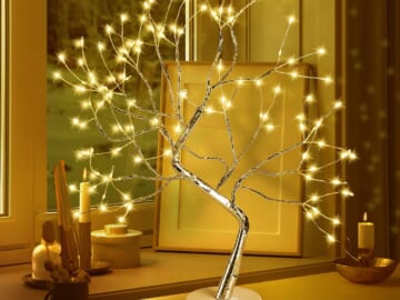 Bonsai Tree Light with Touch Switch $10.99 After Code (Reg. $24) – USB or Battery Powered