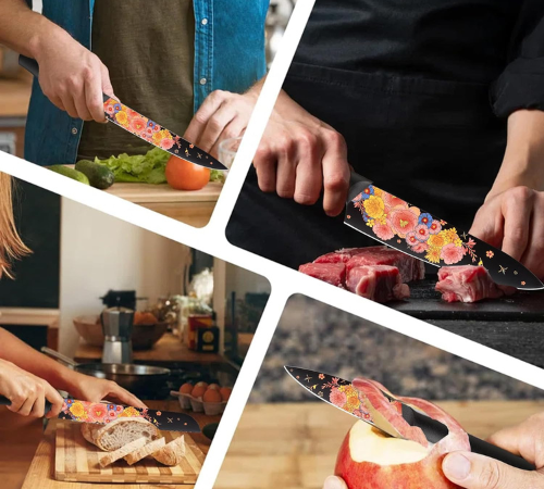 Make a statement in your kitchen with this Marco Almond 6 Stainless Steel Kitchen Knives for just $19.99 (Reg. $79.99)