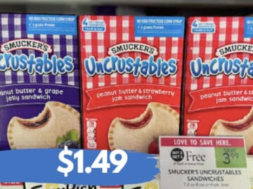 $1.49 Smuckers Uncrustables at Publix