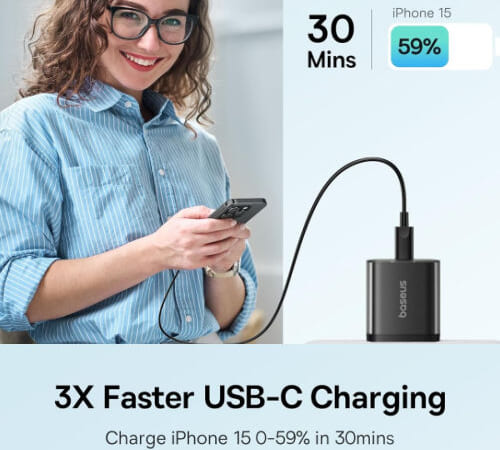 GaN USB-C PD Wall Charger, 30W $12.59 After Coupon (Reg. $20)