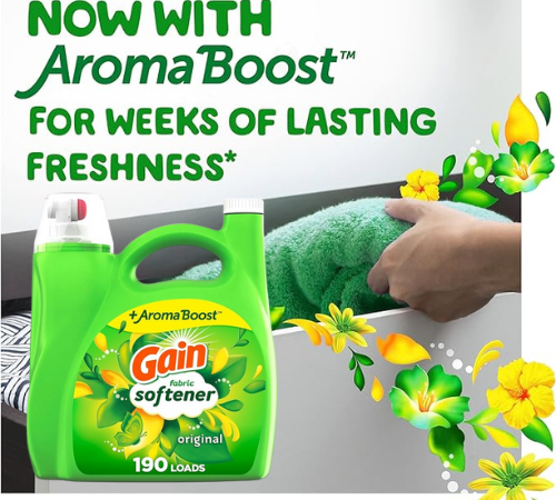 Gain 190 Loads Fabric Softener, Original Scent as low as $9.08 After Coupon (Reg. $13) + Free Shipping – 5¢/Load