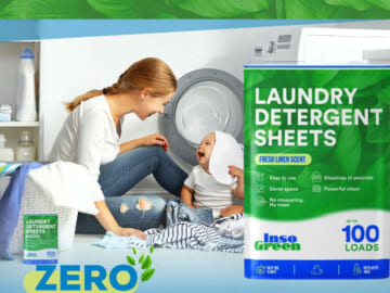 InsoGreen Laundry Detergent Sheets,100-Loads as low as $4.23 Shipped Free (Reg. $10) – $0.04/Load
