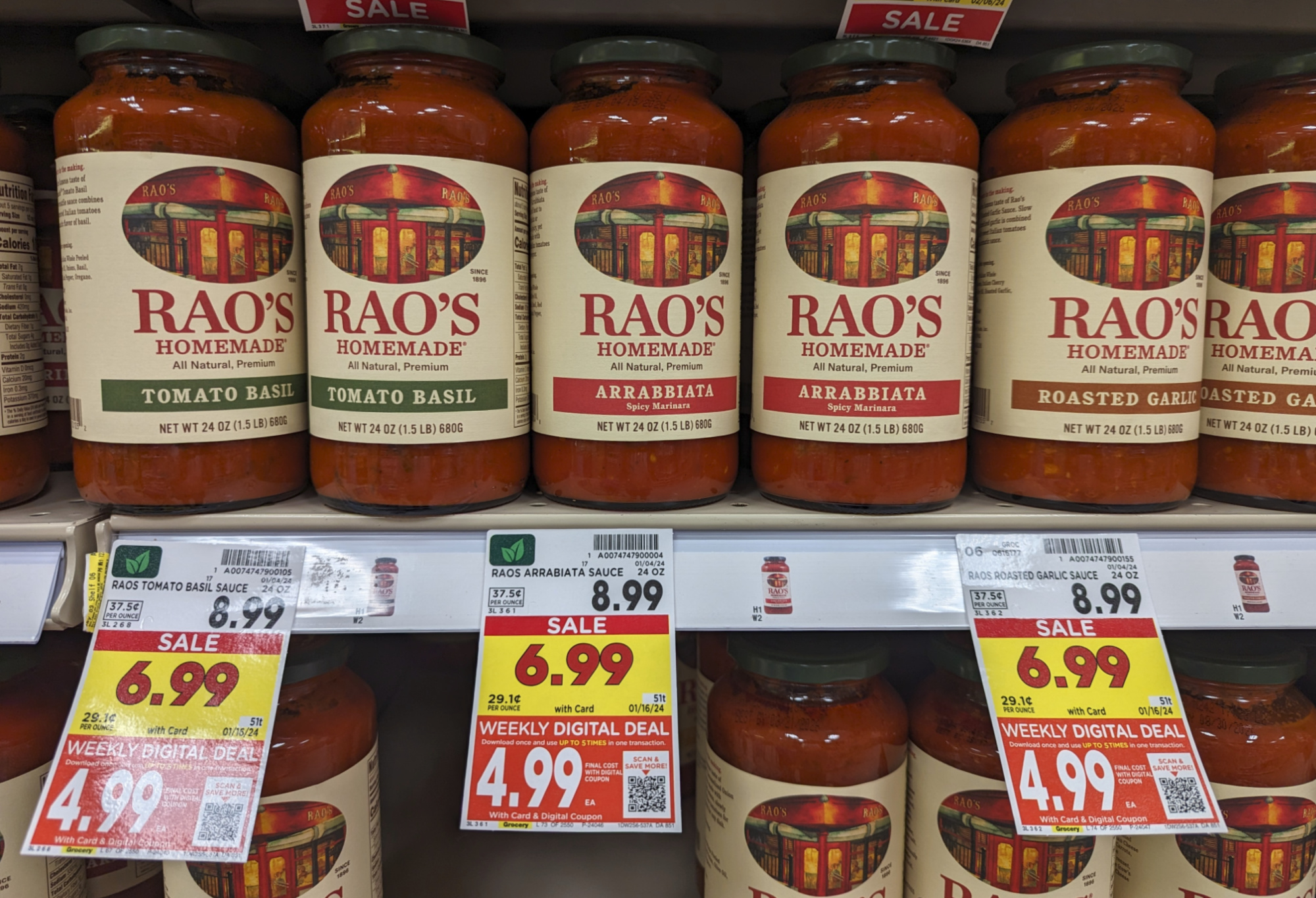 Grab The Jars Of Rao’s Pasta Sauce For Just $4.99 At Kroger (Regular Price $8.99)