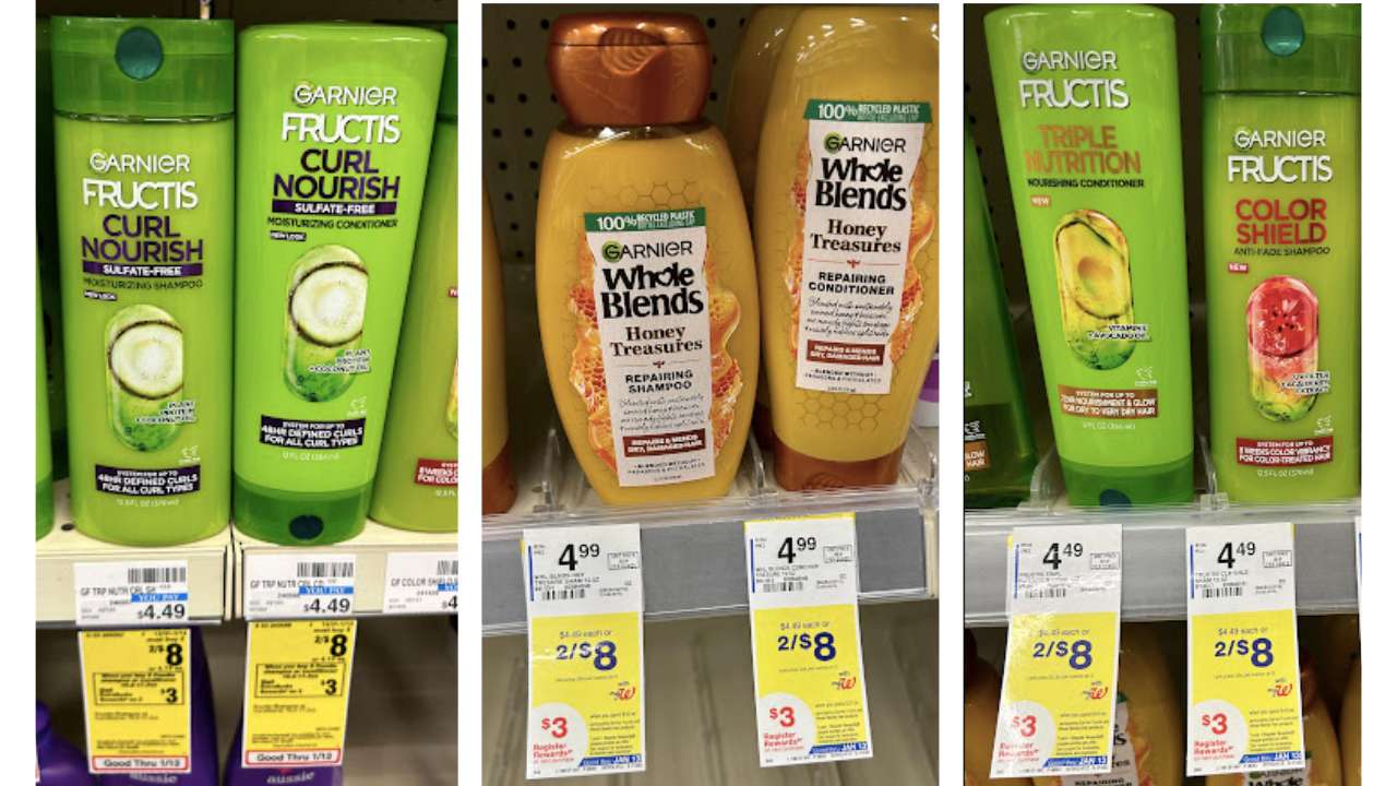 $1 Garnier Fructis & Whole Blends Haircare | Walgreens & CVS Deals