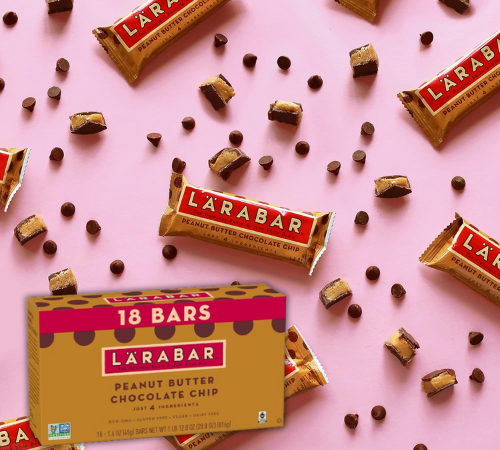 Larabar 18-Count Peanut Butter Chocolate Chip Fruit & Nut Bars as low as $11.96 Shipped Free (Reg. $19) – 66¢/Bar