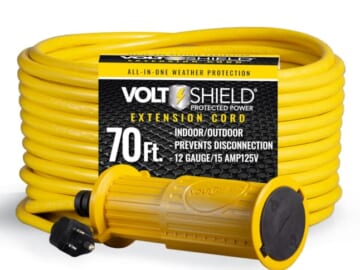 VoltShield 75-Foot Heavy Duty Locking Extension Cord for $25 + pickup only