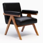Emilie 29" Accent Wooden Frame Leather Upholstery Armchair for $190 + free shipping