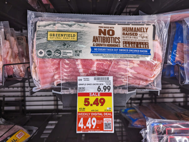 Greenfield Bacon Just $4.49 Per Pack At Kroger