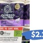 $2.24 Quilted Northern Bath Tissue at Publix