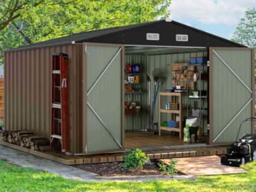 Patiowell 10x10-Foot Metal Shed with Optional Floor Base From $671 + free shipping