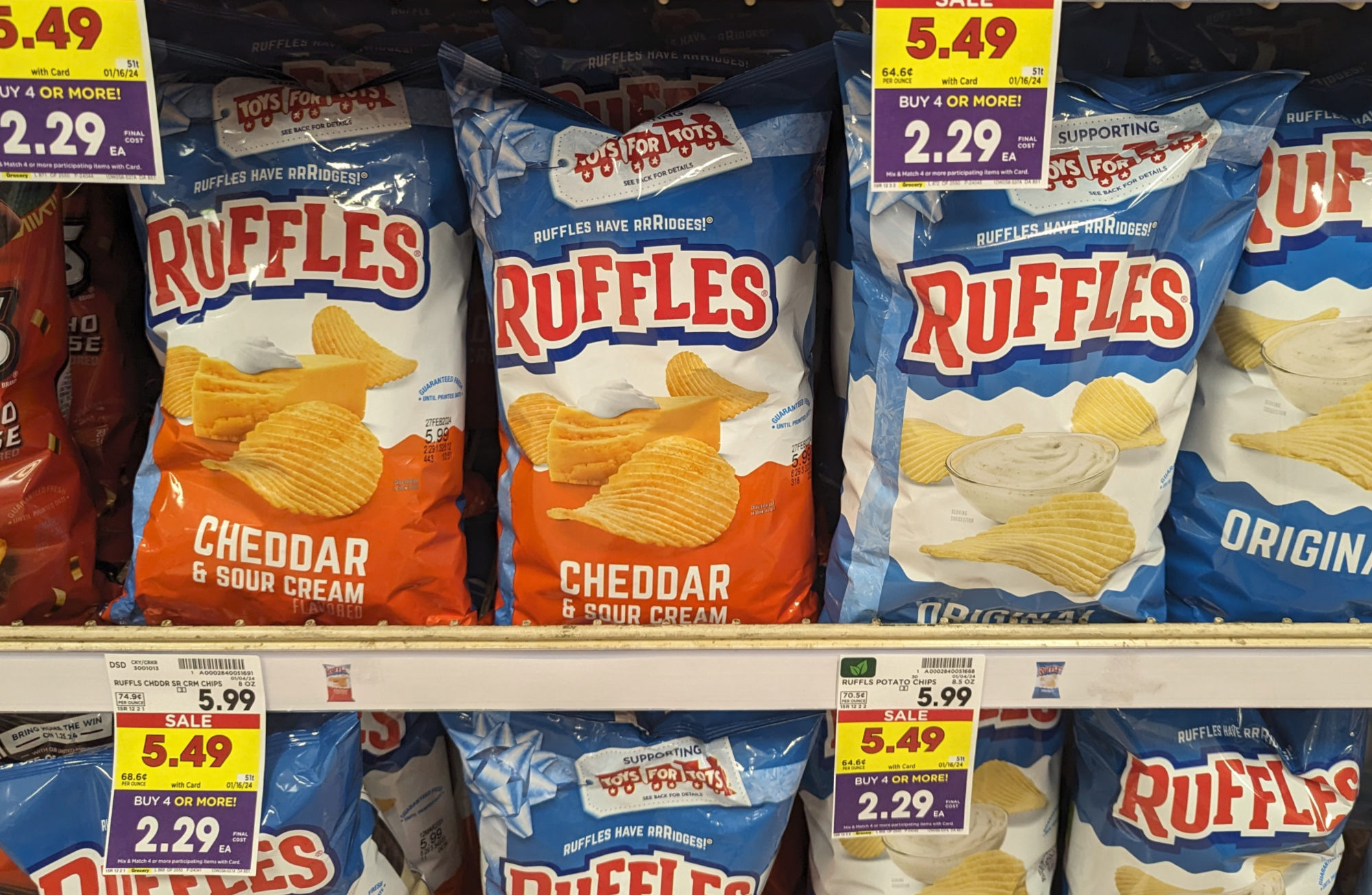 Ruffles Potato Chips Only $2.29 At Kroger (Regular Price $5.99)