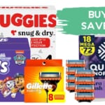 $10 Off wyb (2) Select Bath Tissue, Diapers, Razors