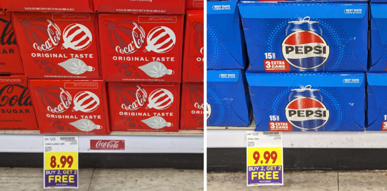 Get Coca-Cola 12-Packs For Just $4.50 At Kroger (Regular Price $9.99) – Plus Cheap Pepsi
