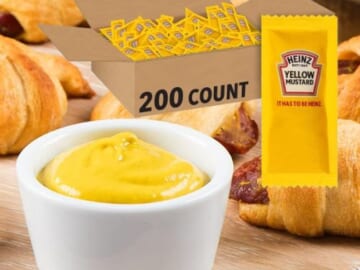 Heinz Mild Mustard Single Serve Packets, 200-Count as low as $5.38 Shipped Free (Reg. $9.39) – 3¢/Packet