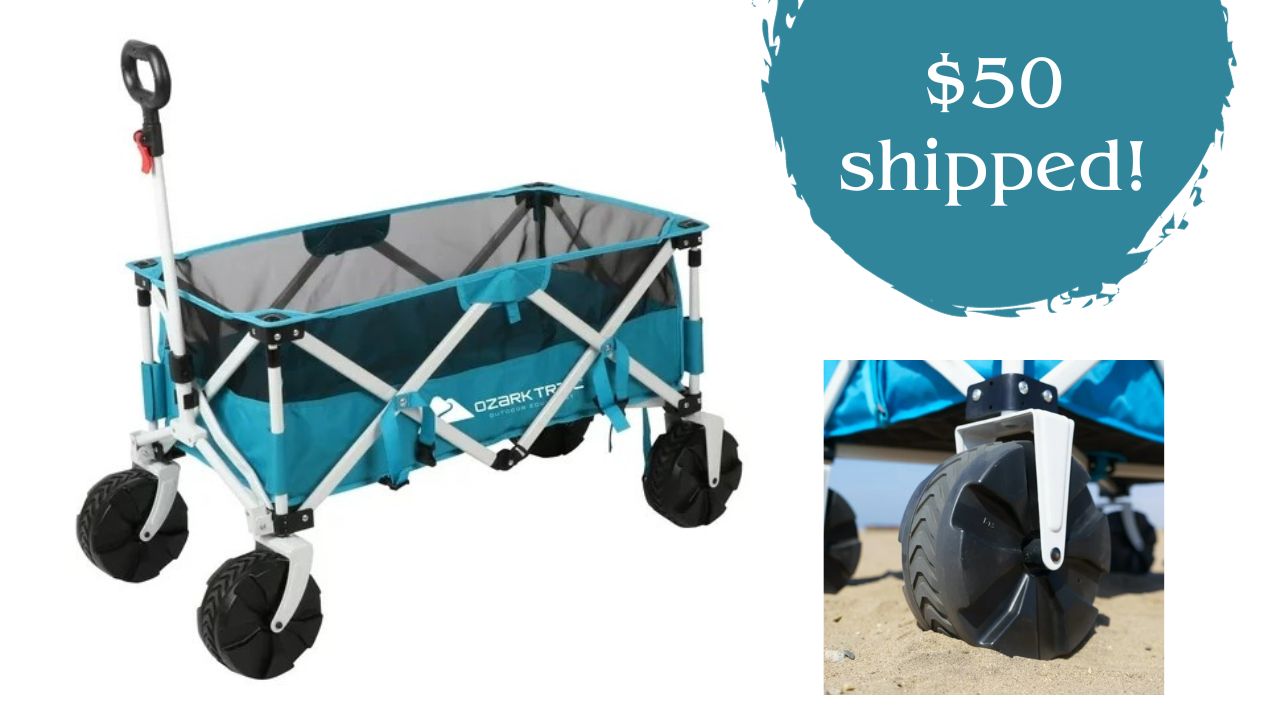 Ozark Trail Sand Island Beach Wagon Cart $50 at Walmart (Reg. $76)!