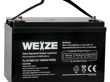 Weize 12V 100Ah AGM SLA Battery for $140 + free shipping