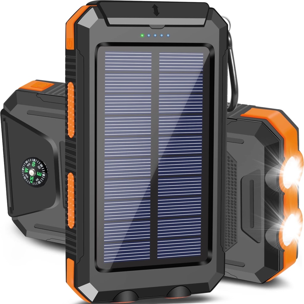 Durecopow 20,000mAh Solar Portable Power Bank for $16 + free shipping