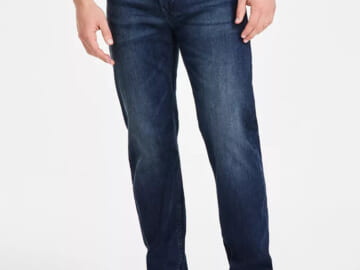 Calvin Klein Men's Standard Straight-Fit Stretch Jeans for $43 + free shipping