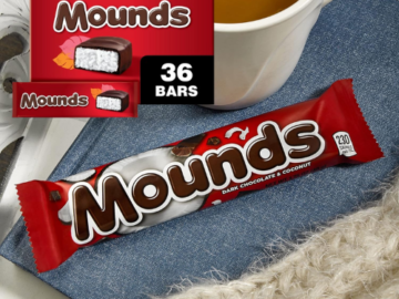 Mounds 36-Count Dark Chocolate and Coconut Candy Bars $15.25 (Reg. $23) – 42¢/1.75 Oz Bar