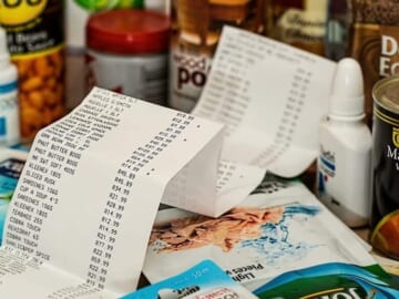 Shopping haul with receipt