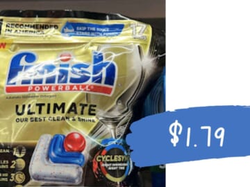 $1.79 Finish Detergent Tabs at Publix!