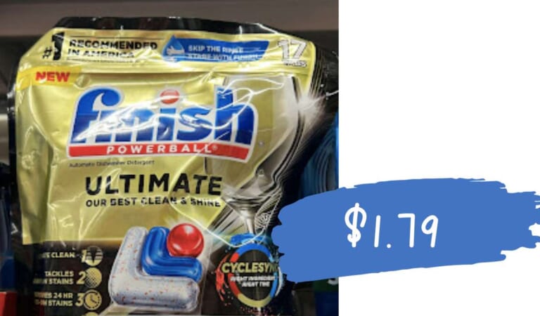 $1.79 Finish Detergent Tabs at Publix!