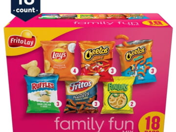 Frito-Lay Family Fun Mix 18-Bag Variety Pack: 2 for $20 w/ $3 Walmart Cash + free shipping w/ $35