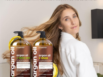Argan Oil Shampoo and Conditioner Set, 16 Oz as low as $10.77 After Coupon (Reg. $27) + Free Shipping