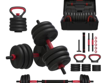 FitRx SmartBell Gym 60-lb 4-in-1 Portable Dumbbell, Barbell, and Kettlebell Set for $98 + free shipping