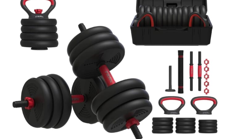 FitRx SmartBell Gym 60-lb 4-in-1 Portable Dumbbell, Barbell, and Kettlebell Set for $98 + free shipping