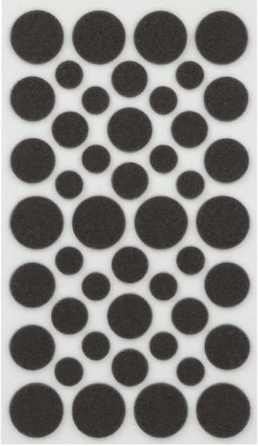 Self-Stick Round Felt Pads 46-Pack for $3 + free shipping w/ $35