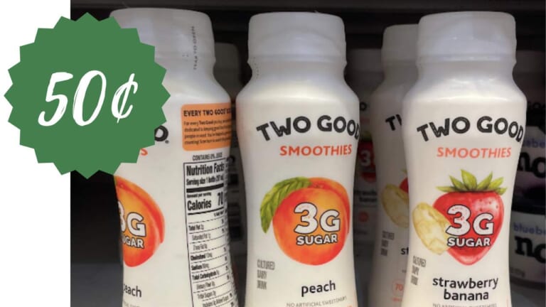 50¢ Two Good Yogurt Smoothies at Publix
