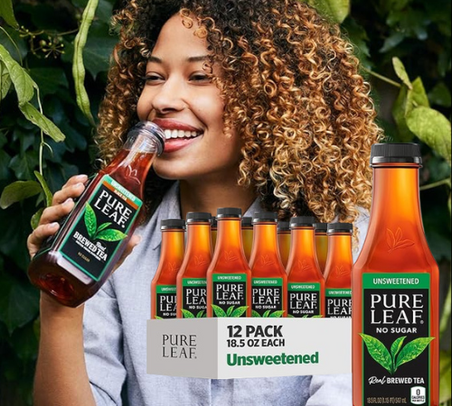 Pure Leaf 12-Pack Iced Tea Unsweetened Black Tea 18.5 oz Bottles as low as $10.21 After Coupon (Reg. $15.31) + Free Shipping – 85¢/Bottle
