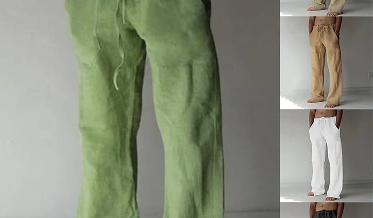 Rogoman Men's Straight-Leg Pants for $9 + $5 s&h