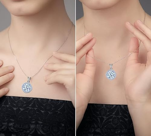 Surprise and delight your loved one with this Moissanite Pendant Necklace 5CT Sterling Silver Necklace for just $32.50 After Code + Coupon (Reg. $129.99) + Free Shipping