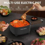 Enjoy the convenience of cooking your favorite meals with CULLINSSS 2L Electric Pot with Steamer, Black for just $25 After Code + Coupon (Reg. $49.99) + Free Shipping