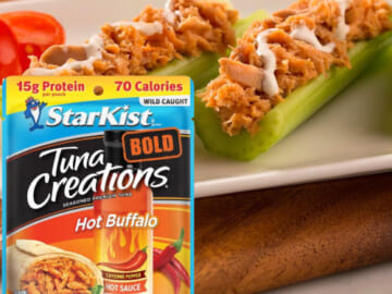 StarKist Tuna Creations, Bold Hot Buffalo Style, 24-Pack as low as $14.09 Shipped Free (Reg. $23.53) – $0.59/ 2.6-Oz Pack, 12-Pack for only $8.65