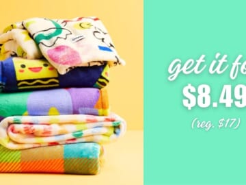 Crayola X Kohl’s Plush Throw Blanket $8.49 (reg. $17)