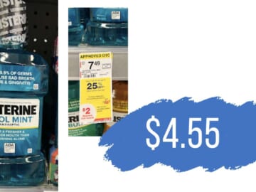 $4.55 Listerine Mouthwash at Walgreens