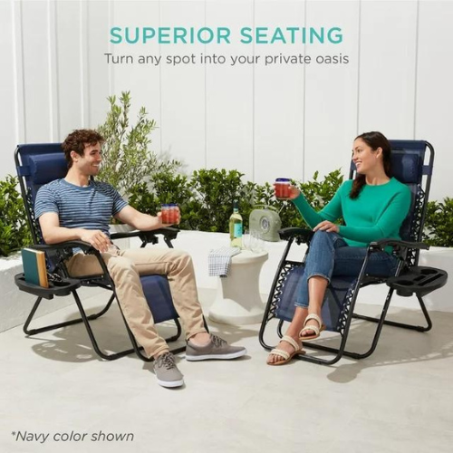 Best Choice Products Zero Gravity Chair w/ Cup Holders 2-Piece Set $89.99 Shipped Free (Reg. $110) – $45/Chair – 5 Colors