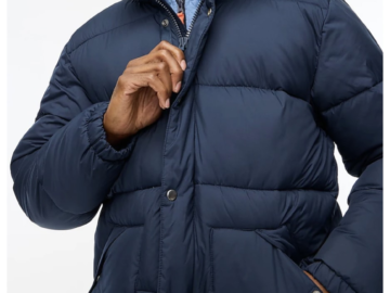 J.Crew Factory Men's Puffer Jacket for $36 + free shipping w/ $99