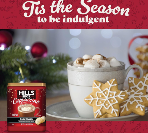 Hills Bros. Sugar Cookie Instant Cappuccino Mix, 16 Oz as low as $3.84 After Coupon (Reg. $5.49) + Free Shipping